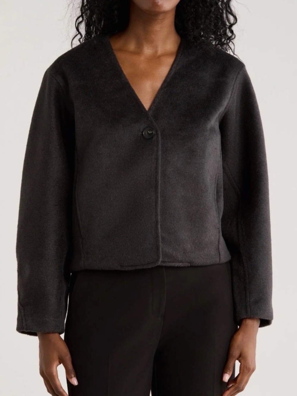 Elie Tahari Black Teddy Jacket